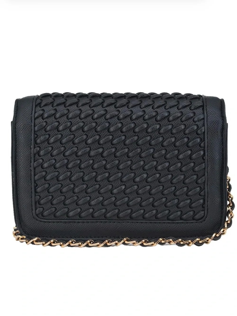 458. NWT BEBE WOVEN CROSSBODY HANDBAG